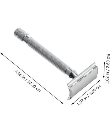 Angoily Manual Safety Razor for Men - Rustproof Double-Edged Single Blade Shaving Razor - Zinc Alloy 10.3x4cm - Eco-Friendly & Durable - Buy Online on SooperMarket.com