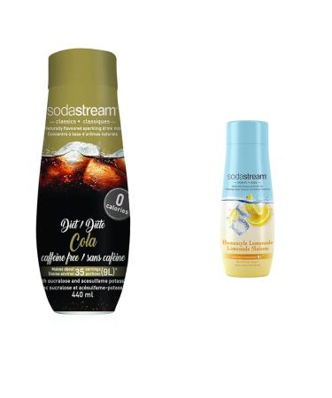 SodaStream Classic Diet Cola Caffeine Free 440 milliliters & Fruits Cloudy Home Lemonade 440 milliliters