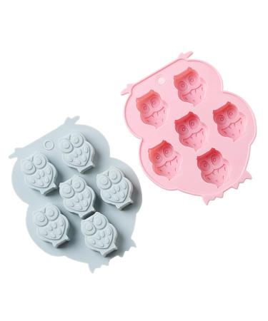Ciieeo 2pcs Silicone Mold Clay Molds Handmade Making Mold Candy Trays Pan Cookie Baking Molds Muffin Cupcake Mold Animal Baking Spring Silicone DIY Silica Gel Chocolate Mold Self Made 12.7x10.7x1.7cm Blue