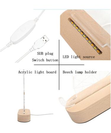 Personalized Photo LED Night Light Pet Dog Cat Paw Customized Pictures USB Tablet Lamp for Anniversary Christmas Lover Gifts (1 Color 1) 1 Color 1 - Buy Online on SooperMarket.com