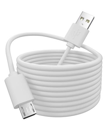 20FT Long USB Power Extension Cable for WyzeCam,WyzeCam Pan,YI Camera,NestCam Indoor,Netvue,KasaCam Indoor,Furbo Dog,Blink,Cloud Cam,USB to Micro USB Charging Charger Cord for Security Camera