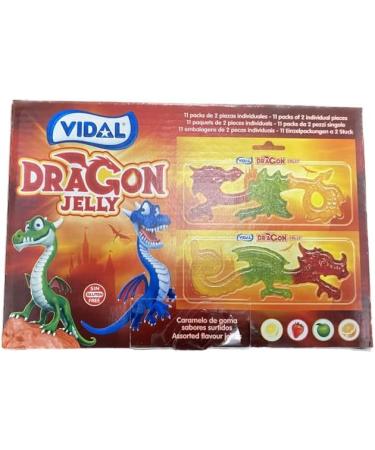 Vidal Dragon Jelly 11 x 2 x 33g 726g Assorted Flavour Jellies - Buy Online on SooperMarket.com