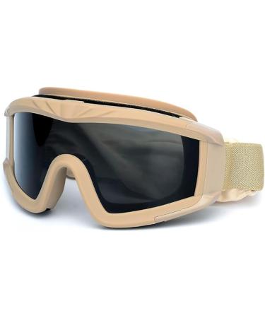 SPOSUNE Airsoft Goggles with 3 Anti-Fog Lens, Military Tactical Shooting Goggle for Motorcycle Cycling Paintball Hunting