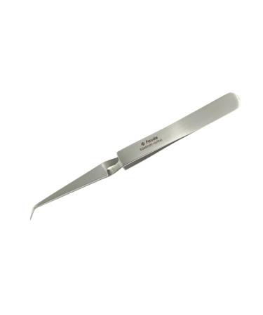 Faude holding tweezers curved 12cm stainless steel