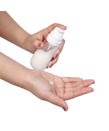Grand Fusion TSA Approved 3.4 Oz Travel Bottles - 6 Pack for Toiletries Lotions & Creams | Clear Travel Pump Bottles - Buy Online on SooperMarket.com