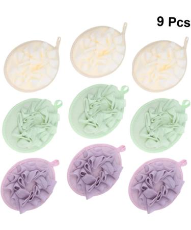 NOLITOY 9pcs Mesh Bath Ball Set | Premium Loofah Shower Pouf & Body Sponge | Soft Scrubber for a Refreshing Bath Experience - Buy Online on SooperMarket.com
