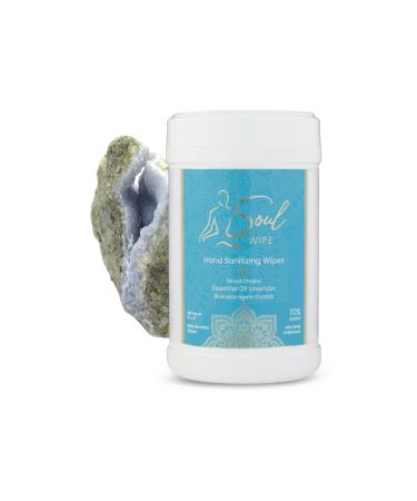 Natural Lavender Hand Sanitizing Wipes with Essential Oils - Throat Chakra Meditative Tool - Buy Online on SooperMarket.com