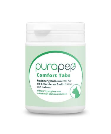 Purapep Comfort cats tabs - natural sedative with tryptophan calcium and B vitamins in fear and stress - high acceptance due to the delicious poultry taste |120g