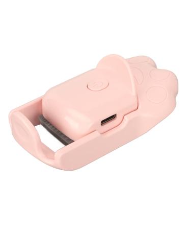 Verdant Touch Rechargeable Lash Curler Electric Heated Eyelash Curler Rechargeable Portable Lash Curler Cat Claw Shape Pink