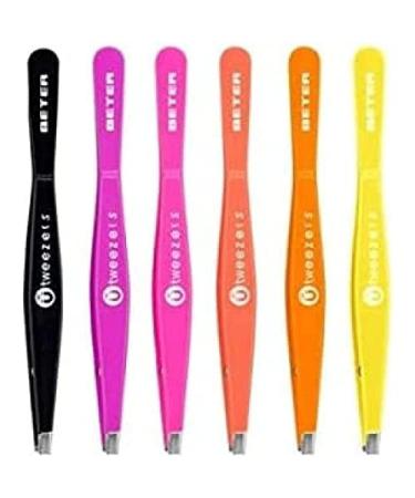 BETER Magnetic Hair Clamp Straight Tip Tweezers Black Standard