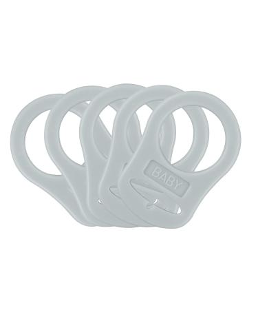 Soft Silicone Baby Pacifier Holder Clip - 5pcs Multi Colors | Free Silicone Adapter Rings - Shop Now! - Buy Online on SooperMarket.com