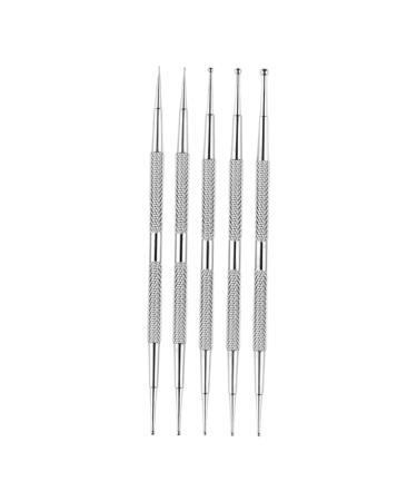 Nail Dotting Pen Dual-Ended DIY Design Nail Art Dot Paint Manicure Kit 5PCS Brushes