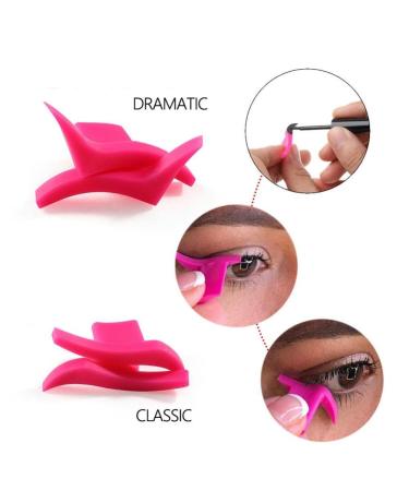 Silicone Winged Eyeliner Stamp - 4-Piece Lazy Eyeshadow Applicator Set | Perfect Winged Eyeliner & Makeup Template for Effortless Beauty - Buy Online on SooperMarket.com