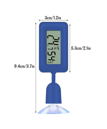 YESAVAY Reptiles Thermometer Hygrometer | Digital Temp & Humidity Meter for Bearded Dragon Tanks - Suction Cup | Mini Black - Buy Online on SooperMarket.com