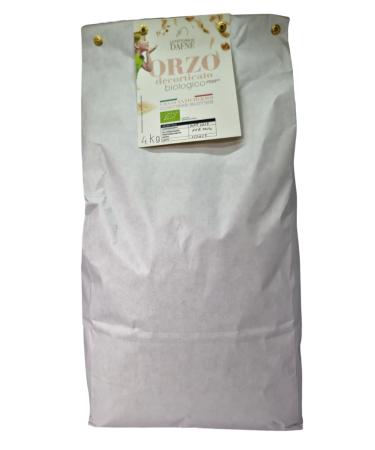 ORGANIC HULLED BARLEY ANCIENT CEREALS PRODUCTION IN ITALY PACK 1 PACK OF 4KG