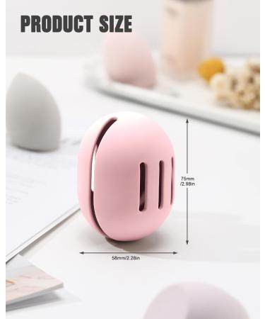 FERYES 2 PCS Makeup Sponge Holder - Silicone Beauty Blender Case for Travel - Pink Makeup Sponge Storage - Buy Online on SooperMarket.com