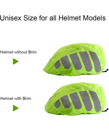 Waterproof Bicycle Helmet Rain Cover - 2-Piece Unisex Rain Protection for Men & Kids - Black & Green - Buy Online on SooperMarket.com