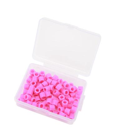 100 pieces small tooth rings non -toxic silicone rings for dental instruments code rings for marking in the hospital clinic purple