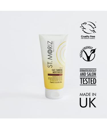 St Moriz Professional Daily Face Tanning Moisturiser - Vegan Fake Tan with Aloe Vera & Vitamin E - Medium (75ml) - Buy Online on SooperMarket.com