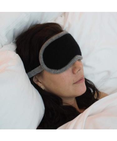 Jet&Bo 100% Pure Cashmere Eye Mask in Black & Gray Gift Box - Buy Online on SooperMarket.com