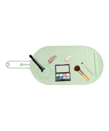 Maodom Make up Brush Cleaner Pad - Silicone Cleanser Brush Clean Pad Brush Clean Pad for Cosmetic Brushes Multifunctional Portable Cosmetic Brush Scrubber Mat Pad green