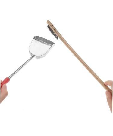 Housoutil 2pcs Set Cage Birds and Wooden Accessory Supplies Shovel Steel Long Parrot for Cleaning Brush Pet 7x9cm Assorted Color - Buy Online on SooperMarket.com