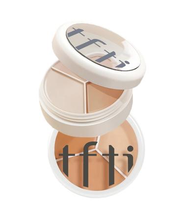 Full Cover Concealer Palette,Tri-Color Concealer Make Up ,Corrects Dark Circles Red Marks Scars& Softens Fine Lines,Highlight Contours Waterproof Long Lasting Concealer Matte Foundation