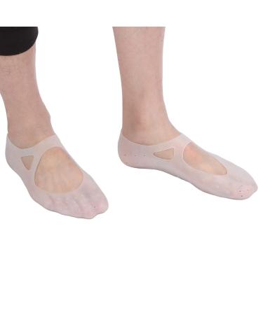 Moisture socks 2 pieces repair rough skin moisturizing socks prevent cracks in the arch foot care gel socks with breathable holes