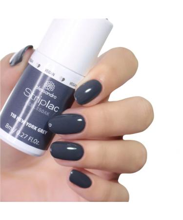 Alessandro Striplac UV Nail Polish - New York Gray | Gentle Long-Lasting Peel-Off | Vegan & Cruelty-Free | 8 ml - Buy Online on SooperMarket.com