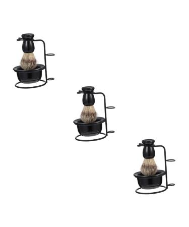3 Sets Beard Set Wear-resistant Beard Brush Wear-resistant Shaving Cup Men Supply Shaving Supply Household Shaving Cup Shaving Accessory Wear-resistant Shave Brush Male Supply