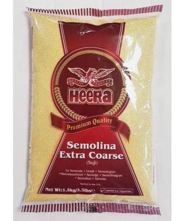 Seelans Superstore Heera Semolina Extra Coarse (1.5kg) (Pack of 1) | Also known as Suji | Used to make Pasta Pizza Bread and Biscuit Doughs