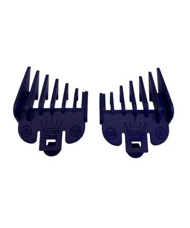 Hair Clipper Guide Comb Guard Set - Fool Proof Tapers & Fades at Home! Sapphire (#1/2 to #3) - Compatible with Wahl/Conair Clippers! Wahl/Conair Compatible Sapphire - #1/2 to #3 (1.5mm to 10mm)