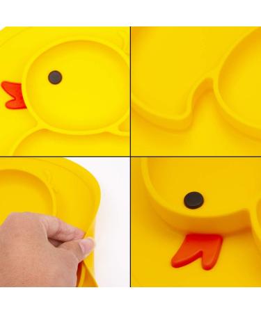 Qshare Toddler Plate - BPA-Free Suction Plate for Kids - Yellow Silicone Placemat 9x6x1.4 inch - Buy Online on SooperMarket.com
