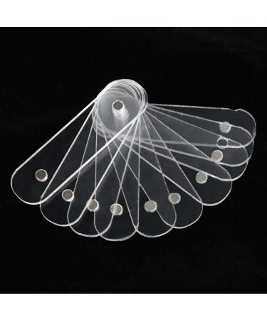 10PCs Transparent Nail Art Tips Display Stand | Double-Sided Adhesive Tape | Acrylic Strip Display for Home & Salon Use | DIY Nail Accessories - Buy Online on SooperMarket.com