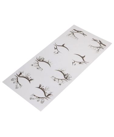HAPINARY 8 Pairs Halloween Eyeliner Stickers Tool Stickers Face Stickers Eye Makeup Sticker Pvc Black