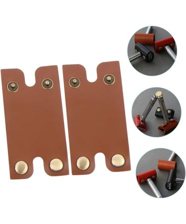 Angoily Leather Travel Razor Cover Case - Compact Shaver Storage Bag for Manual Razors | Set of 4 | 8.5x4.5cm - Perfect Travel Accessory - Buy Online on SooperMarket.com