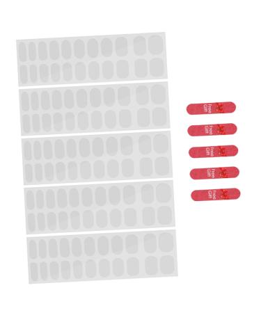 Mikinona 10 Sheets Nail Stickers Gel Nail Wraps with Fingernail Pedicure Stickers Bandelette Clear Nail Wraps Gel Pedicure Kit Gel Nail Strips Manicure Strips P dicure Tip Double Sided Tape - Buy Online on SooperMarket.com