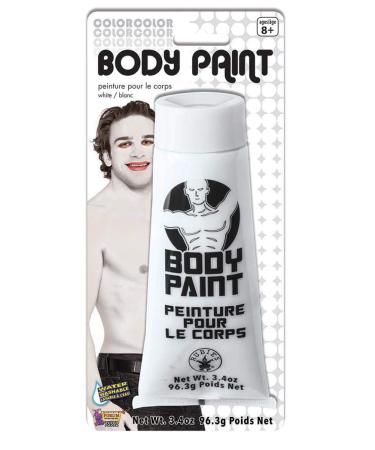 Forum Novelties 3.4 Oz White Fx Washable Body Face Paint Sports Fan Halloween Cream Tube Makeup
