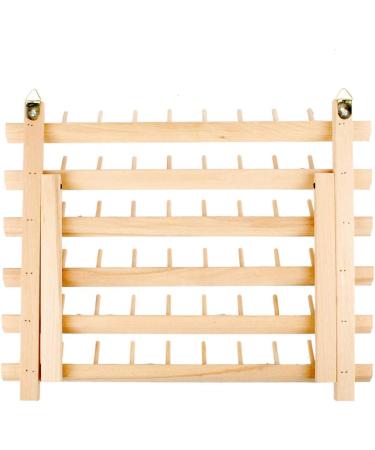 BAENRCY 2-Pack Wooden Thread Holder Sewing and Embroidery Thread Rack - 60-Spool Organizer with Hook - Buy Online on SooperMarket.com