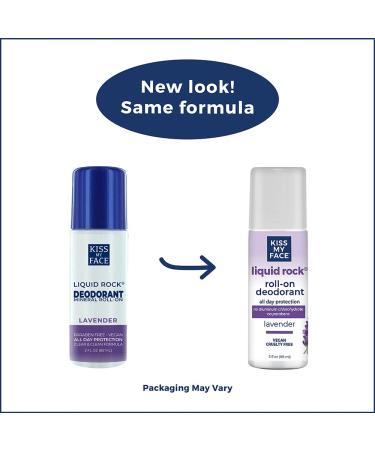 Kiss My Face Lavender Roll-On Deodorant 3 Oz 6 Pack - Aluminum-Free, Willow Bark & Mineral Crystal Salts Formula for Men and Women - Buy Online on SooperMarket.com