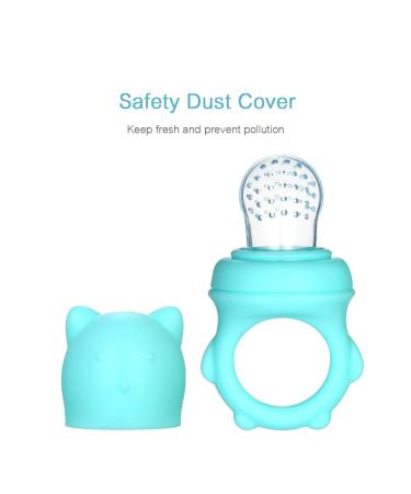 Xiaoxin Baby Food Feeder - Fresh Fruit & Veggie Silicone Nipple Teething Toy for Toddlers - Easy to Clean - Blue - Buy Online on SooperMarket.com