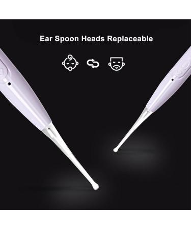 USB Rechargeable Kids Ear Wax Removal Spoon with LED Flashlight - Safe Ear Cleaner for Adults & Kids - Purple - Buy Online on SooperMarket.com