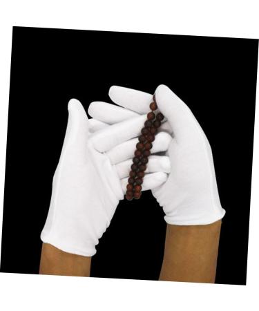 Healeved 48 Pairs White Cotton Gloves Jewelry Touching Gloves Key Hider Outdoor Washable Cotton Gloves Utility Work Gloves Mittens Tires Elastic Gloves Miss Wen Wan Labor Protection Cotton - Buy Online on SooperMarket.com