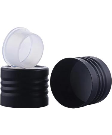 Tianzd 6-Pack 200ml Green Plastic Bottles with Black Aluminum Screw Caps & Orifice Reducers - Ideal for Essential Oils & Cosmetics | International Shipping Available - Buy Online on SooperMarket.com