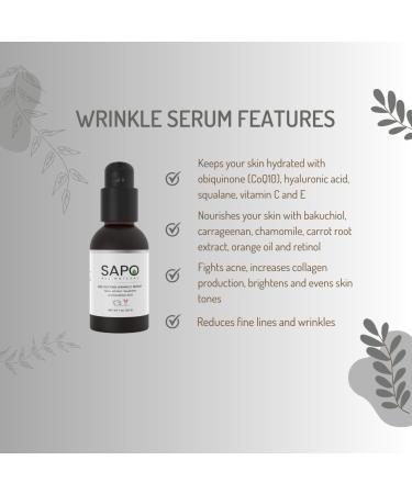 Wrinkle Serum with Retinol Hyaluronic Acid & Vitamin C - Reduce Wrinkles Nourish & Moisturize Your Skin - 1 Fl Oz - Buy Online on SooperMarket.com
