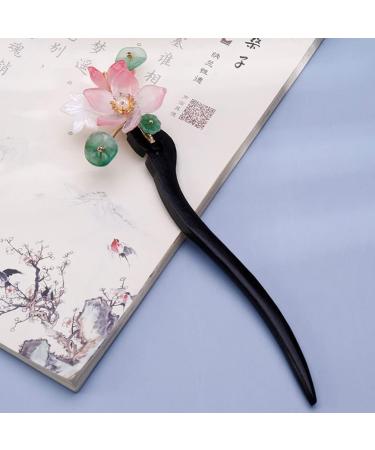 minkissy Hair Stick Wood Chinese Hair Chopsticks Vintage Flower Hairpin Chignon Pin Hair Accessories for Women Lady - Buy Online on SooperMarket.com