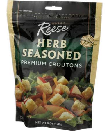 Reese Seasoned Croutons 6 oz (Pack of 12) - Premium Quality Crunchy Salad Toppers - Buy Online on SooperMarket.com
