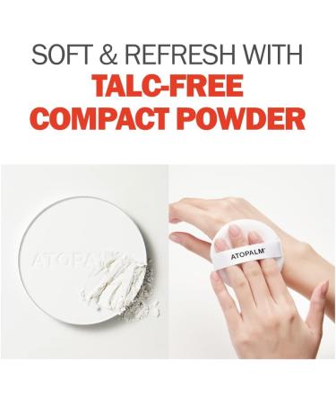 ATOPALM Derma Soothing Powder Pact 0.8 Oz - Talc-Free Baby Dusting Powder with Cornstarch and Panthenol for Calming Sweat Rash - 23g Renewal - Buy Online on SooperMarket.com
