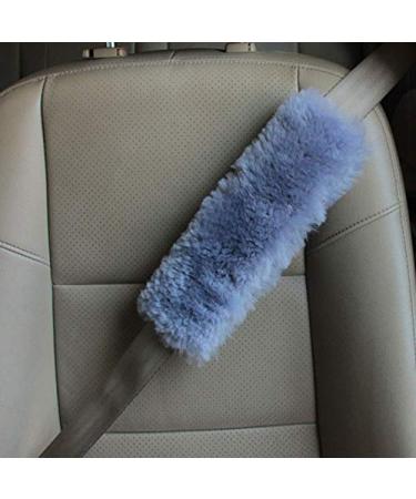 Suntrade Soft Lambskin Seat Belt Covers Safety Shoulder Pads for Adults & Kids Gray Car Accessories - Buy Online on SooperMarket.com