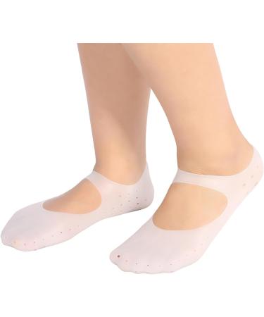 TYCIONG 1 Pair Silicone Socks Foot Protector Anti Tear Protection Foot Care Tool Prevention Socks (M) White M - Buy Online on SooperMarket.com